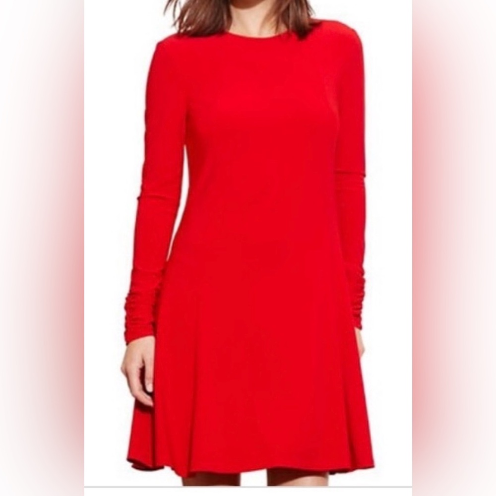 Ralph Lauren Vibrant Red Long Sleeve Dress